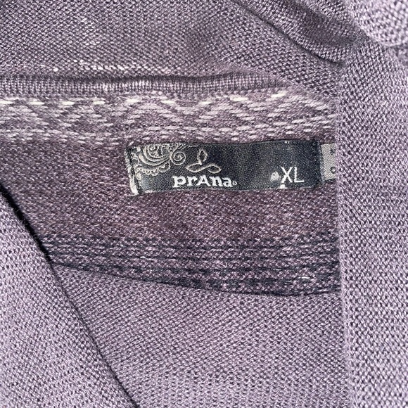 Prana sweater dress hooded gray xl stripe - Picture 4 of 4